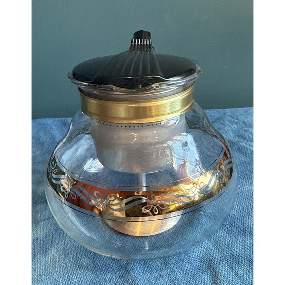 Vintage Retro Cory Glass Coffee Percolator 50s-60s Bakelite Gold Accents MCM - Picture 5 of 11